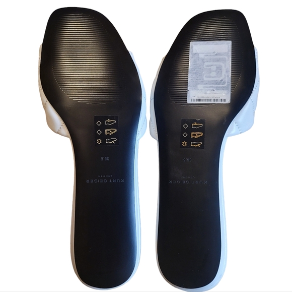Kurt Geiger Kensington Flat Slide Sandal White - Picture 11 of 12